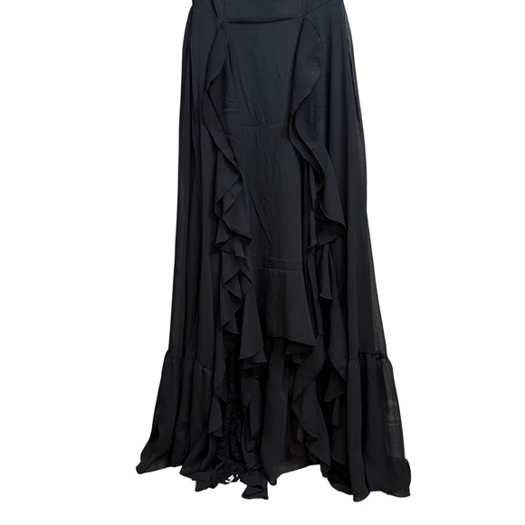 Joyfolie Womens Dress Black XS Gothic Witchy Flowy Artsy Dark Romantic Fairycore - Picture 4 of 12